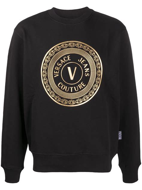 versace jumper black gold|farfetch Versace jumpers.